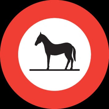 2.12 - Panneau routier Interdiction des animaux