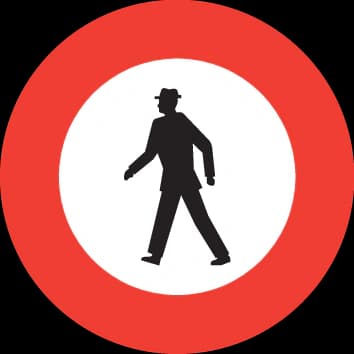 2.15 - Panneau routier Interdiction aux piétons
