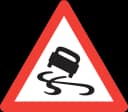 Slippery road (1.05) road sign