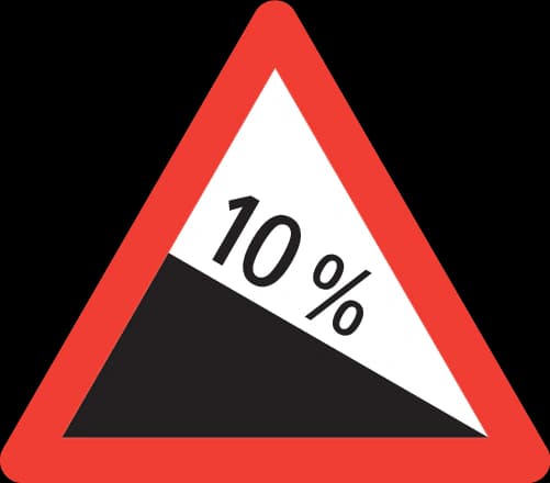 1.10 - Panneau routier Pente abrupte descendante