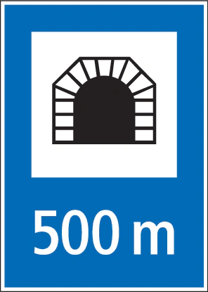 4.07-1 - Panneau routier Tunnel (variante 1)