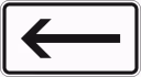Direction, pointing left road sign from Germany