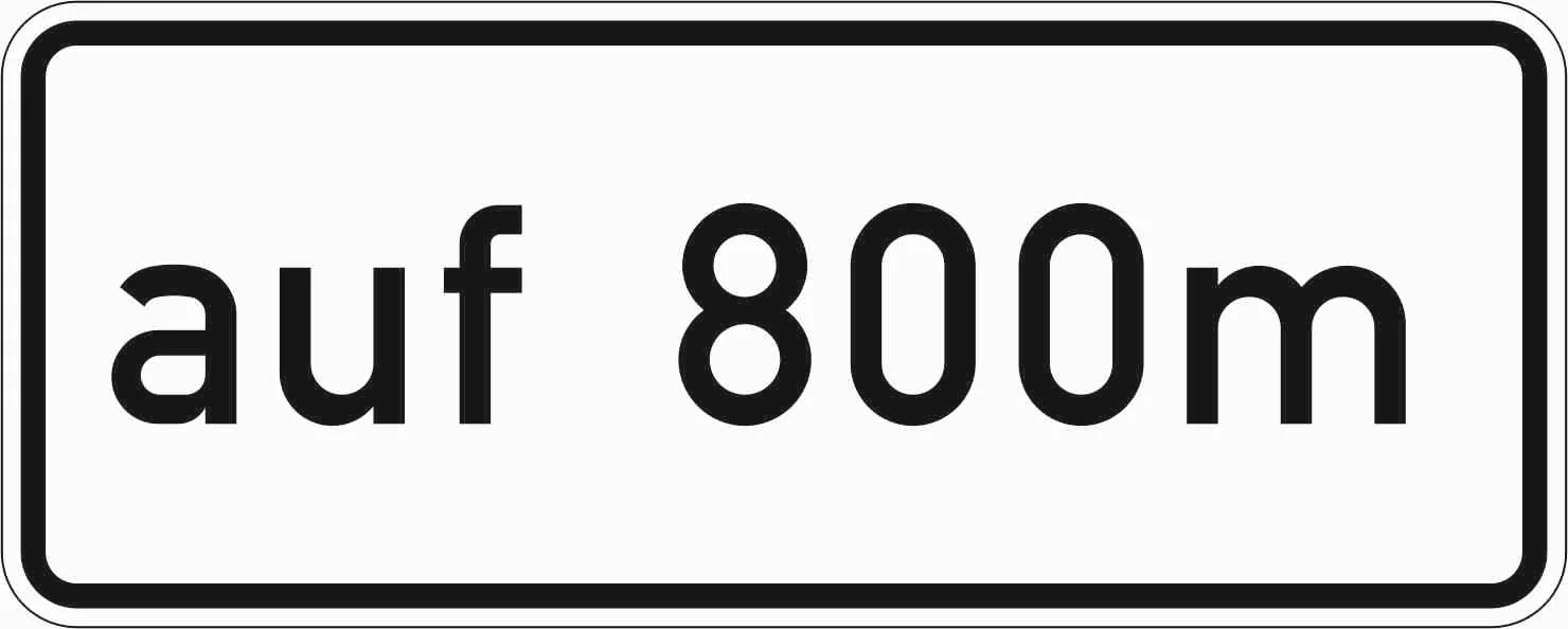 1001-34 - ...m (verbal, zweiter Teil Unternummer steht jeweils for Zahlenwert) Verkehrsschild