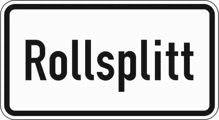 1007-32 - Rollsplitt Verkehrsschild