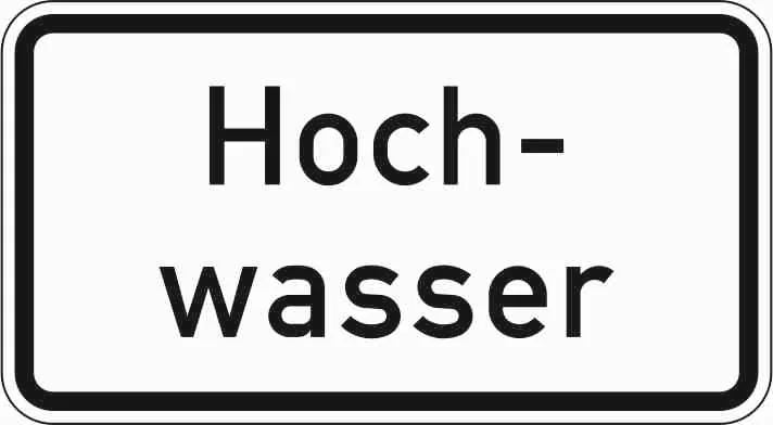 1007-51 - Hochwasser Verkehrsschild