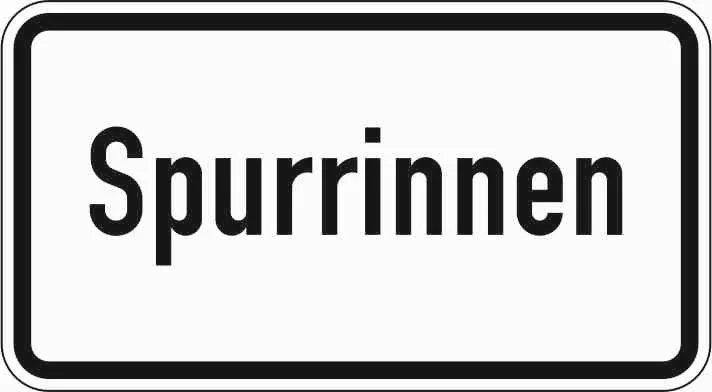1007-53 - Spurrinnen Verkehrsschild