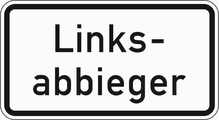 1007-54 - Linksabbieger Verkehrsschild