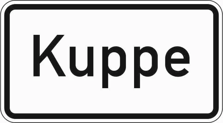 1007-57 - Kuppe Verkehrsschild
