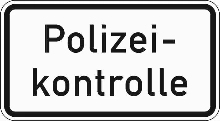 1007-58 - Polizeikontrolle Verkehrsschild