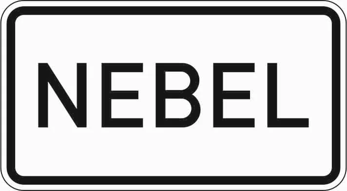 1007-61 - Nebel Verkehrsschild