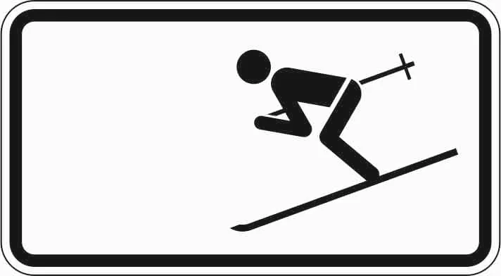1010-11 - Wintersport erlaubt Verkehrsschild
