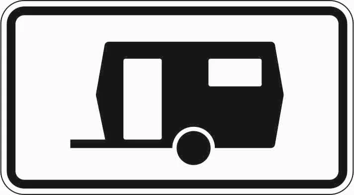 1010-13 - Kennzeichnung von Parkflächen, auf denen Wohnwagen auch länger als 14 Tage parken dürfen Verkehrsschild