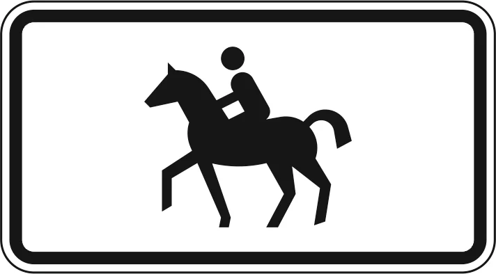 1010-54 - Reiter Verkehrsschild