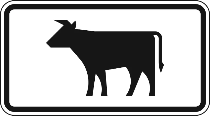 1010-55 - Viehtrieb (Viehtrieb) Verkehrsschild