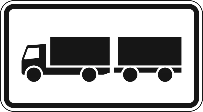 1010-60 - LKW mit Anhänger Verkehrsschild