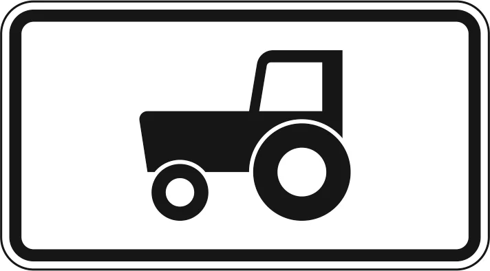 1010-61 - Kfz und Züge, die nicht schneller als 25 km/h fahren können oder dürfen Verkehrsschild