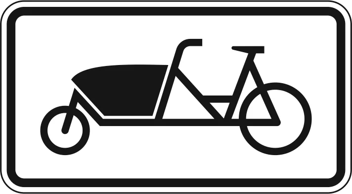 1010-69 - Zusatzzeichen - "Fahrrad zum Transport von Gütern oder Personen - Lastenfahrrad" Verkehrsschild