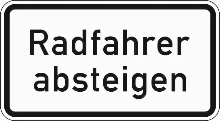 1012-32 - Radfahrer absteigen Verkehrsschild