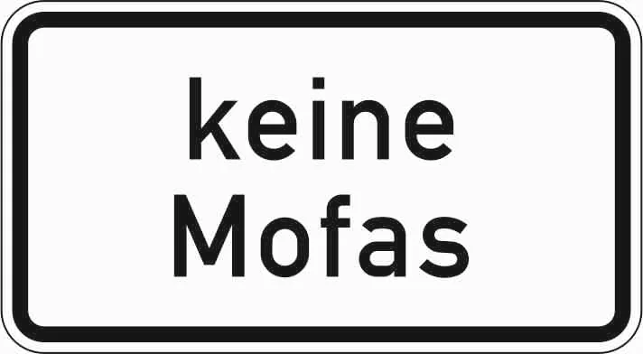 1012-33 - Keine Mofas Verkehrsschild