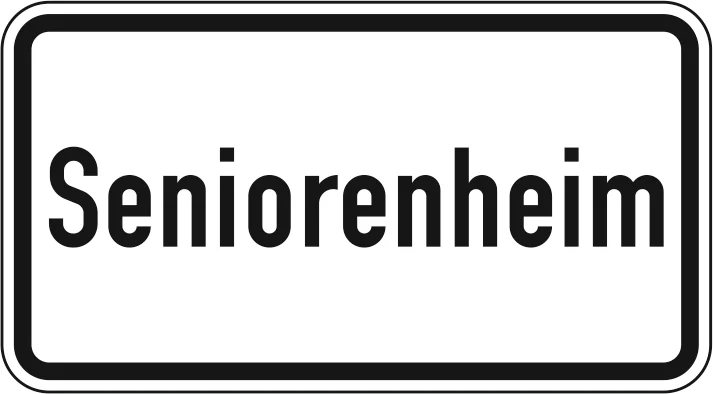 1012-54 - Zusatzzeichen – „Seniorenheim“ Verkehrsschild