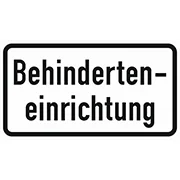 1012-57 - Zusatzzeichen „Behinderteneinrichtung“ Verkehrsschild