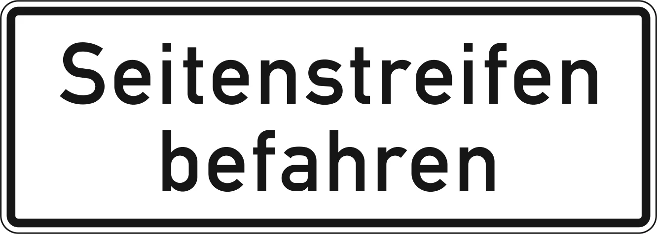 1013-50 - Seitenstreifen als Fahrspur nutzen Verkehrsschild