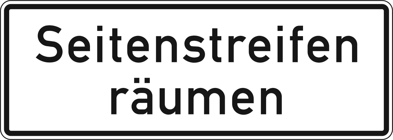 1013-51 - Seitenstreifen räumen Verkehrsschild