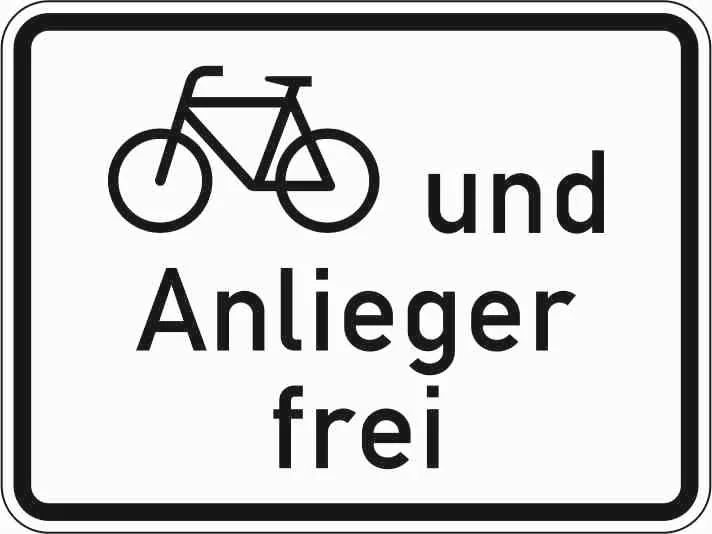 1020-12 - Verkehrszeichen 1020-12: Rad- und Anliegerverkehr frei Verkehrsschild