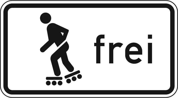 1020-13 - Inline-Skaten und Rollschuhfahren zugelassen Verkehrsschild