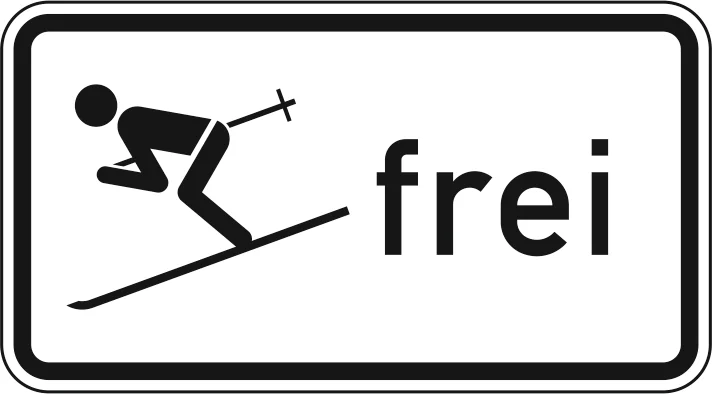 1020-14 - Wintersport frei Verkehrsschild