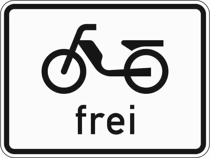 1022-11 - Mofas ausgenommen Verkehrsschild