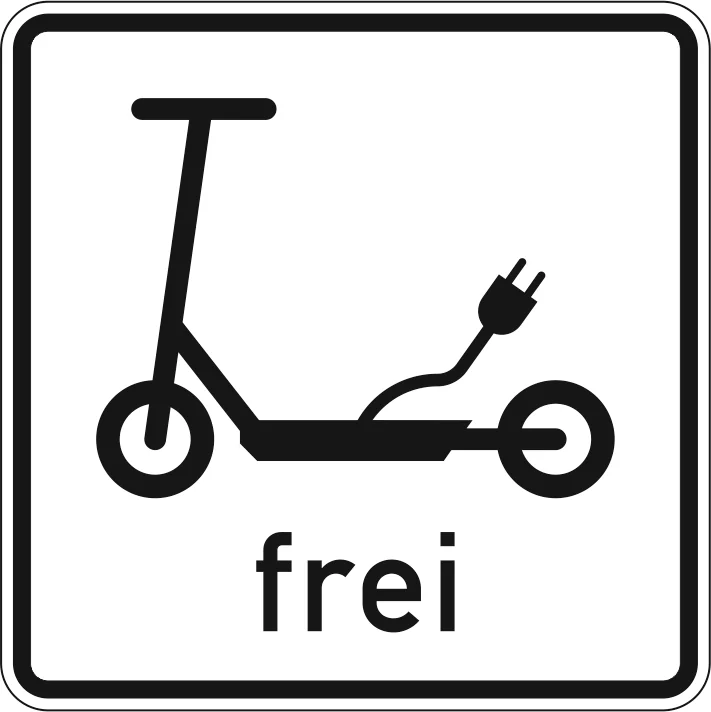 1022-16 - Zusatzzeichen - "Elektrokleinstfahrzeuge frei" Verkehrsschild