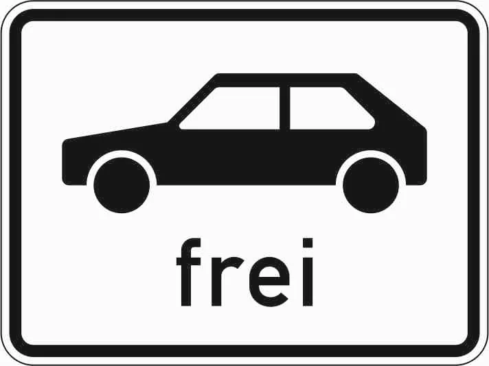 1024-10 - Pkw frei Verkehrsschild