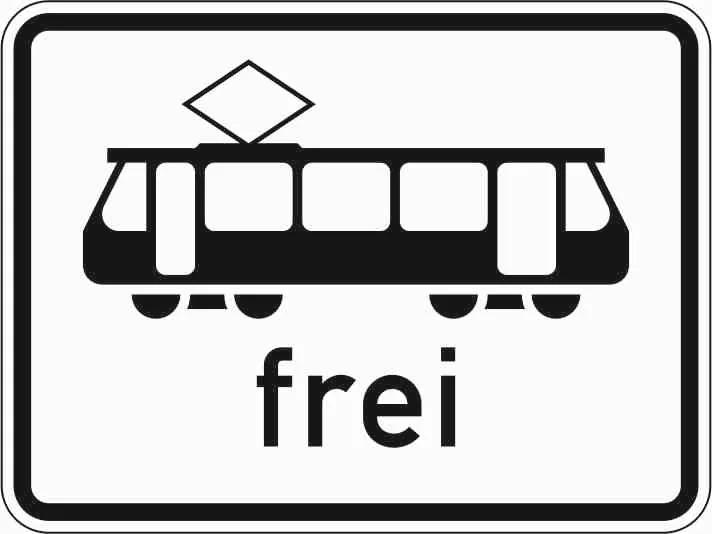 1024-16 - Straßenbahn exempt Verkehrsschild