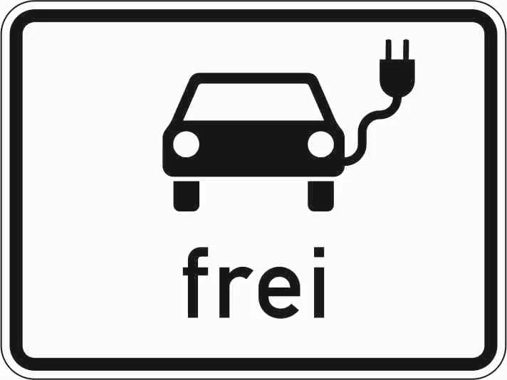 1024-20 - Elektrisch betriebene Fahrzeuge frei Verkehrsschild