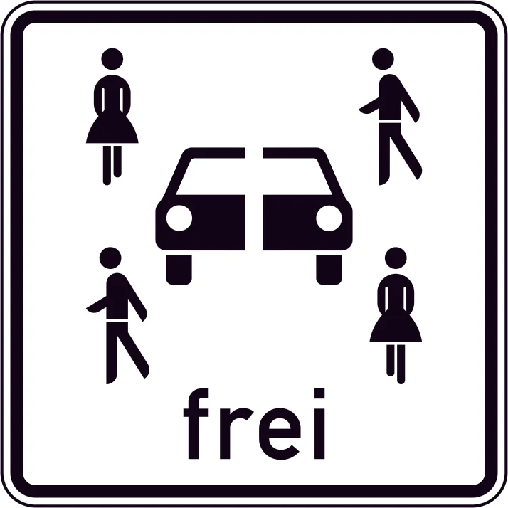 1024-21 - Zusatzzeichen - "Carsharingfahrzeuge frei" Verkehrsschild