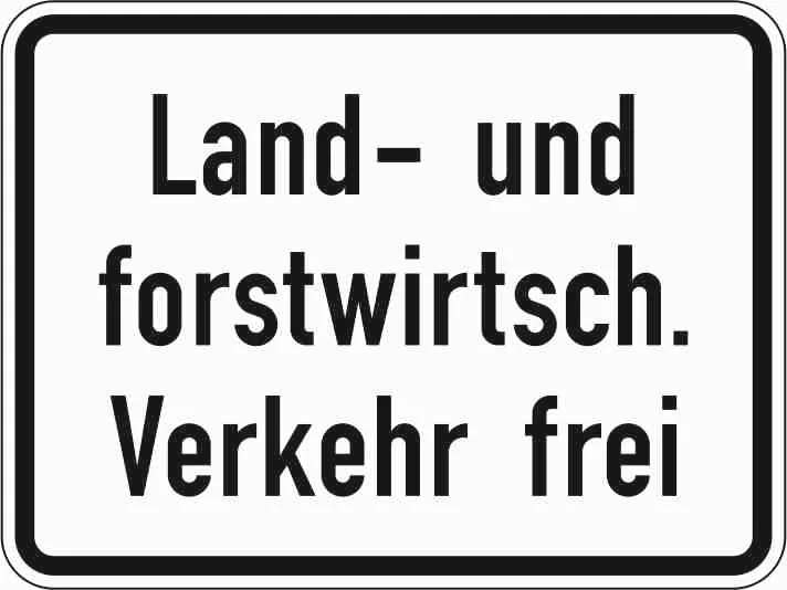 1026-38 - Ausnahme für Land- und forstwirtschaftlichen Verkehr Verkehrsschild