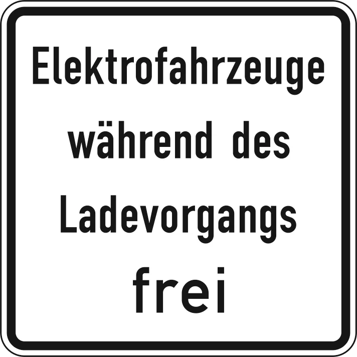 1026-60 - Elektrofahrzeuge während des Ladevorgangs frei Verkehrsschild