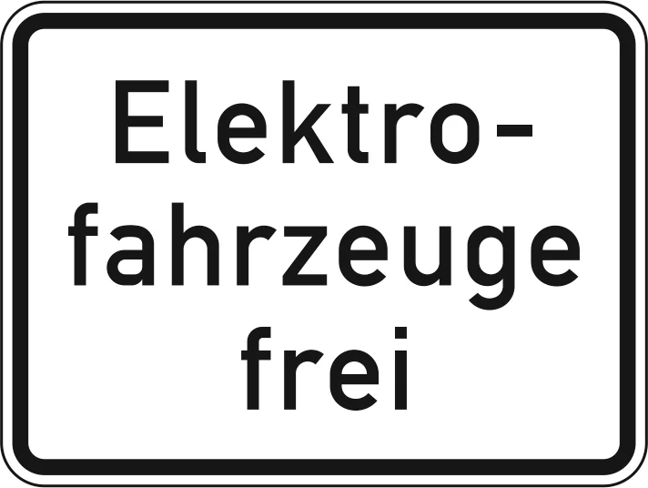 1026-61 - Elektrofahrzeuge ausgenommen Verkehrsschild