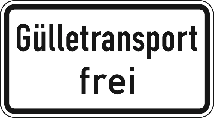 1026-62 - Gülletransport befreit Verkehrsschild