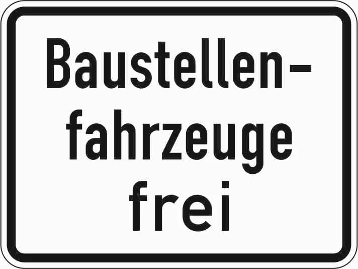 1028-30 - Baustellenfahrzeuge befreit Verkehrsschild