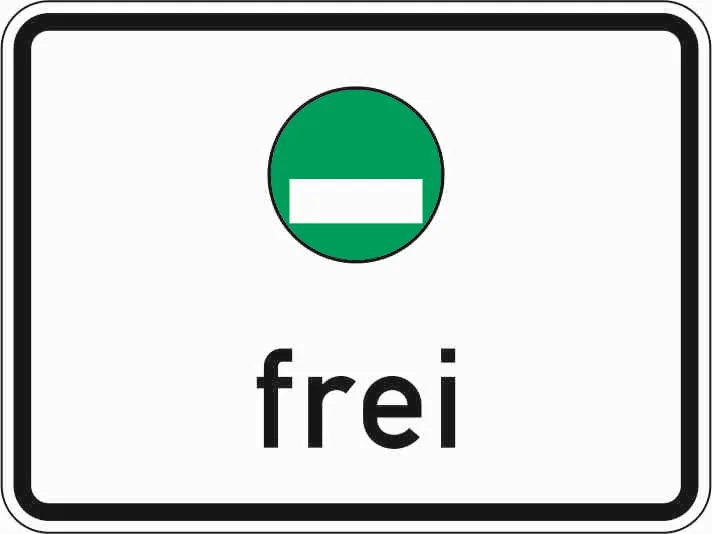 1031-52 - Freistellung vom Verkehrsverbot nach § 40 Absatz 1 BImSchG - grüne Plakette Verkehrsschild