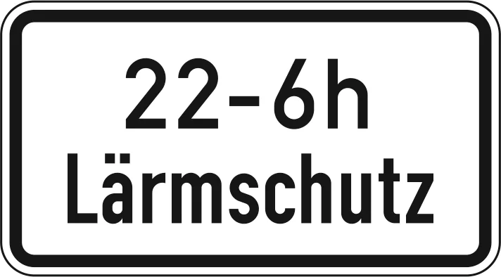 1040-35 - Lärmschutz (mit Zeitangabe) Verkehrsschild