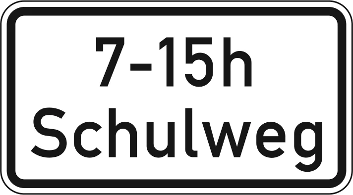 1040-36 - Schulweg mit zeitlicher Begrenzung (Z 101 274) Verkehrsschild
