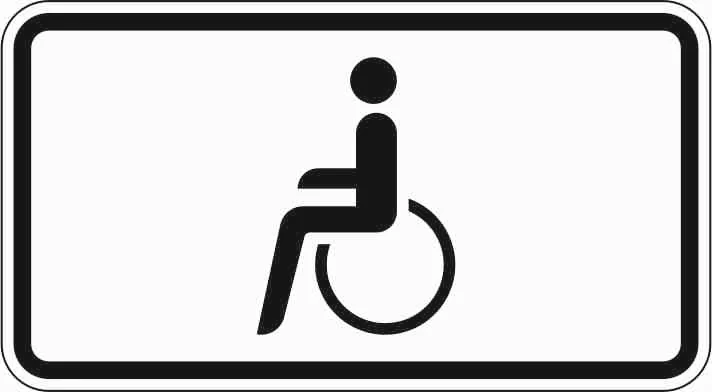 1044-10 - Nur Schwerbehinderte mit außergewöhnlicher Gehbehinderung und Blinde Verkehrsschild
