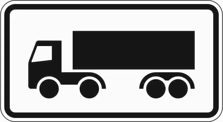 1048-14 - Nur Sattelkraftfahrzeuge Verkehrsschild