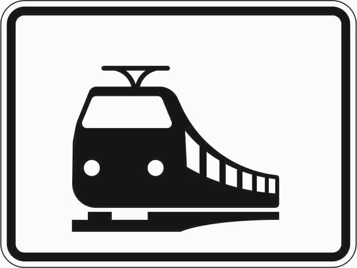 1048-18 - Nur Schienenbahnen Verkehrsschild