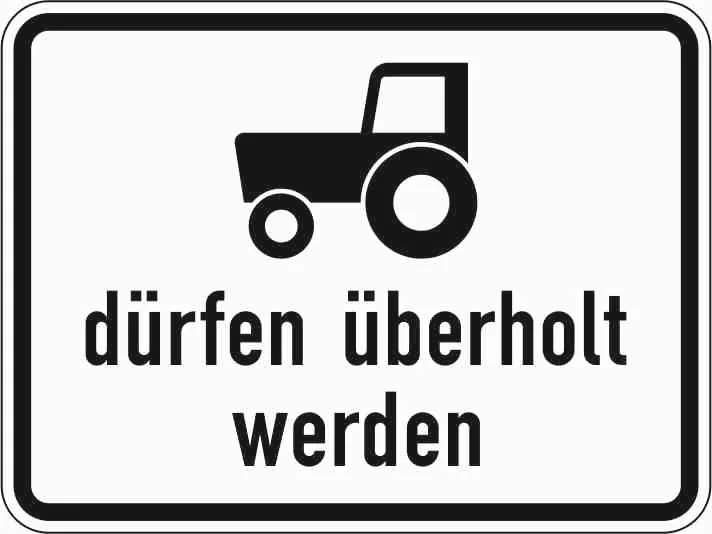 1049-11 - Kraftfahrzeuge und Züge, die nicht schneller als 25 km/h fahren können oder dürfen, dürfen überholt werden Verkehrsschild