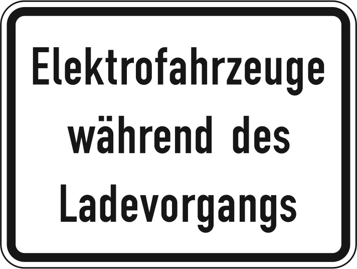 1050-32 - Elektrofahrzeuge während des Ladevorgangs Verkehrsschild
