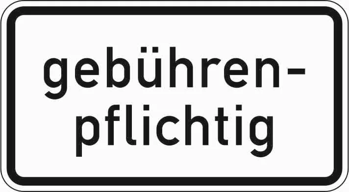 1053-32 - Gebührenpflichtig Verkehrsschild